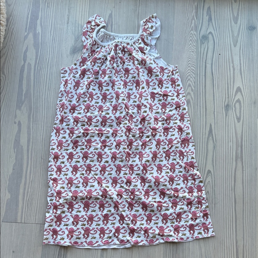Roller Rabbit Pink and White Patterned  Girls Nightgown